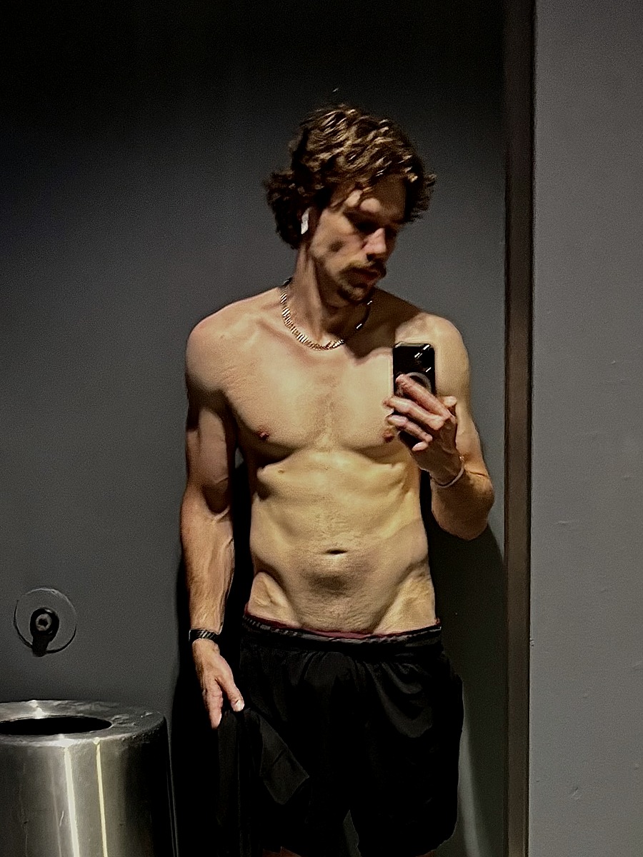Joey McDermott after his 100-pound transformation